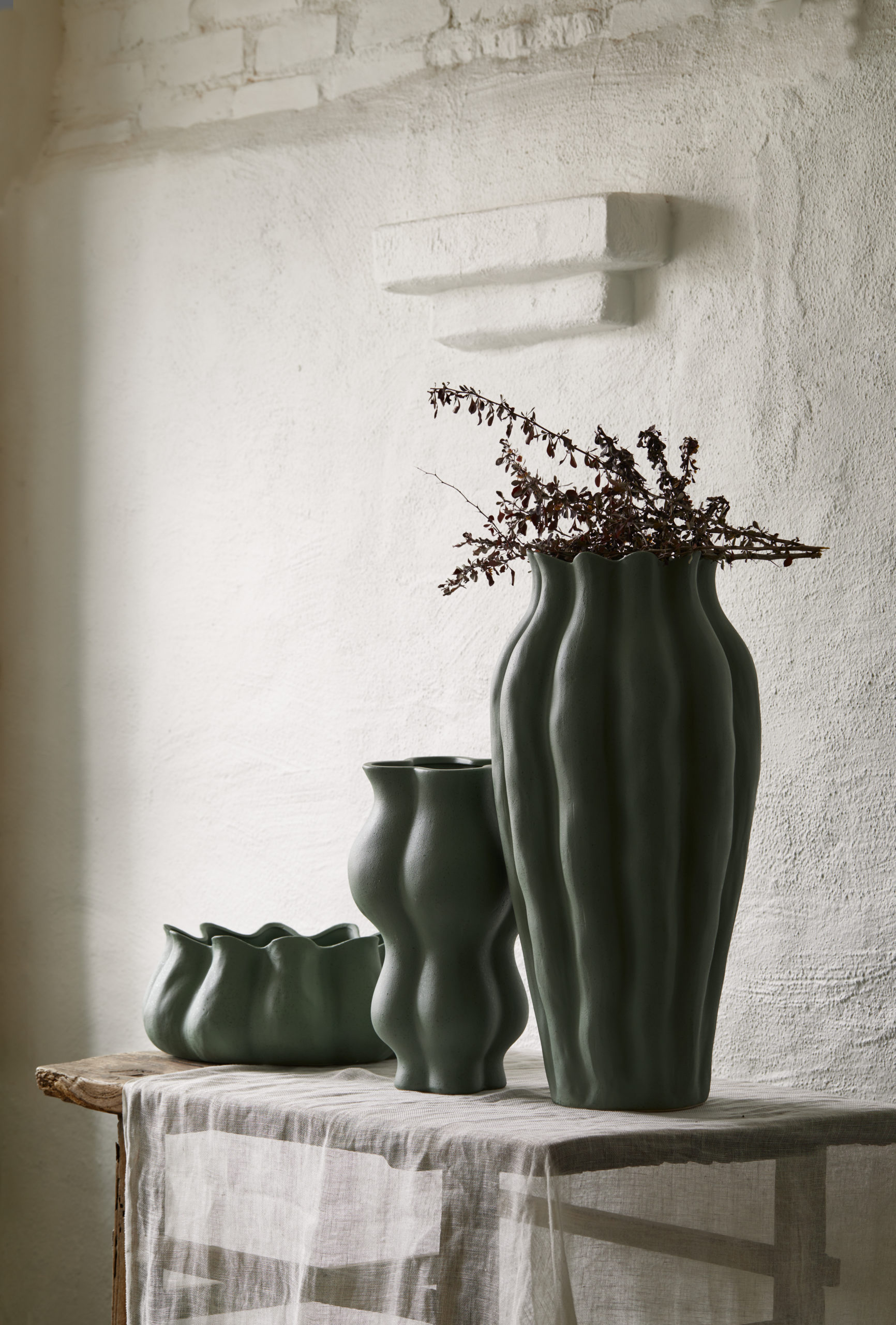Vase Curve Green - Day Home